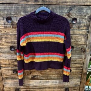 SO Cropped Striped Sweater